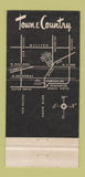 Matchbook Cover - Town and Country Restaurant Chicago IL 30 Strike