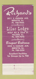 Matchbook Cover - Richard's Berwyn IL restaurant Hillside 30 Strike
