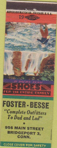 Matchbook Cover - Foster Besse Shoes Clothes Bridgeport CN