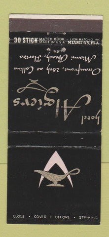 Matchbook Cover - Hotel Algiers Miami Beach FL 30 Stick