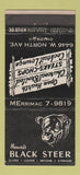 Matchbook Cover - Menard's Black Steer Chicago IL 30 Stick