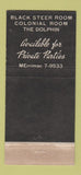 Matchbook Cover - Menard's Black Steer Chicago IL 30 Stick