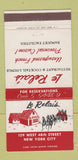 Matchbook Cover - Le Relais Restaurant New York City 30 Strike