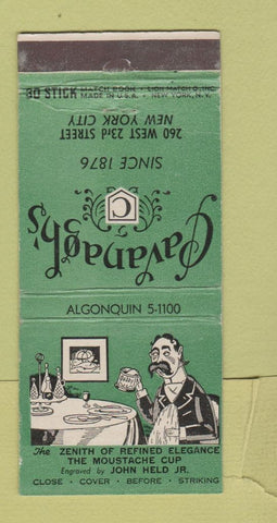 Matchbook Cover - Cavanagh's Restaurant New York City WEAR 30 Stick