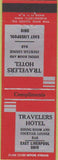 Matchbook Cover - Travelers Hotel East Liverpool OH
