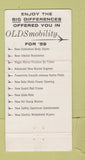 Matchbook Cover - 1959 Oldsmobile Oregon IL 30 Strike