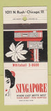 Matchbook Cover - Singapore Restaurant Chicago IL girlie 30 Strike