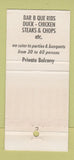 Matchbook Cover - Singapore Restaurant Chicago IL girlie 30 Strike
