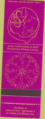 Matchbook Cover - 70s Waterbed Store Ad Water Beds  and  Stuff