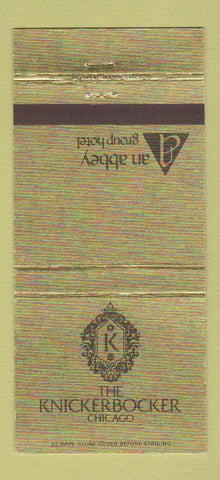 Matchbook Cover - Knickerbocker Hotel Chicago IL 30 Strike