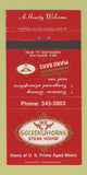 Matchbook Cover - Golden Horns Steak House Northlake IL 30 Strike