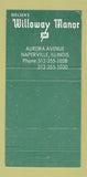 Matchbook Cover - Nielsen's Willoway Manor Naperville IL 30 Strike
