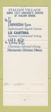 Matchbook Cover - Italian Village Chicago IL 30 Strike