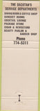 Matchbook Cover - Docotah Motel Hotel Grand Forks ND