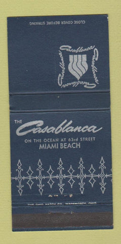Matchbook Cover - Casablanca Hotel Miami Beach FL WEAR 30 Strike