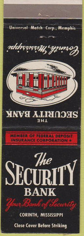 Matchbook Cover - Security State Bank Corinth MI