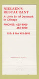 Matchbook Cover - Nielsen's Erik & Me Chicago IL 30 Strike