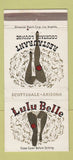 Matchbook Cover - Lulu Belle Restaurant Scottsdale AZ 30 Strike