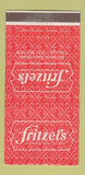 Matchbook Cover - Fritzel's Restaurant Chicago IL 30 Strike