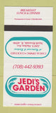 Matchbook Cover - Jedi's Garden North Riverside IL 30 Strike