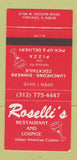 Matchbook Cover - Roselli's Restaurant Chicago IL pizza 30 Strike