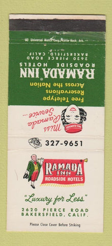 Matchbook Cover - Ramada Inn Bakersfield CA 30 Strike