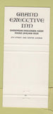 Matchbook Cover - Gibson Girl Room Grand Executive Inn Sheboygan WI 30 Strike