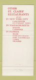 Matchbook Cover - St Clair Colonial  New York City Boston MA 30 Strike