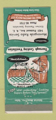 Matchbook Cover - Venta A Hood Kitchens Morningside Radio girlie WEAR 30 Strike