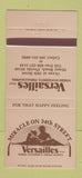Matchbook Cover - Versailles Hotel Miami Beach FL 30 Strike