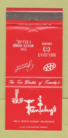 Matchbook Cover - Frenchy's Restaurant Milwaukee WI girlie 30 Strike
