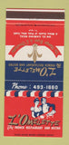 Matchbook Cover - L'Omelette French Restaurant Palo Alto CA girlie 30 Strike