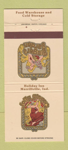 Matchbook Cover - Jolly Ginger's Holiday Inn Merrillville IN girlie 30 Strike