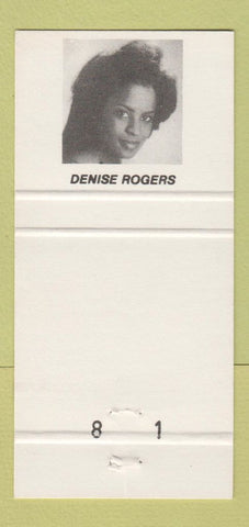 Matchbook Cover - Ddenise Rogers Actress girlie 30 Strike