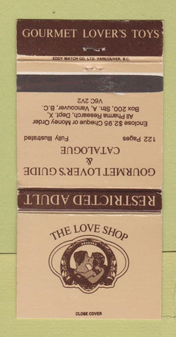 Matchbook Cover - The Love Shop sex toys Vancouver BC Calgary WEAR 30 Strike