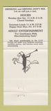 Matchbook Cover - Caligula XXI Dallas TX 30 Strike