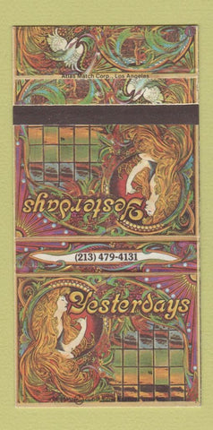 Matchbook Cover - Yesterdays Westwood CA girlie 30 Strike