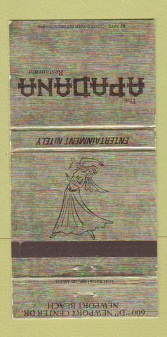 Matchbook Cover - Apadana Restaurant Newport Beach CA WEAR 30 Strike