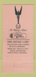 Matchbook Cover - Waldorf Cocktail Terrace New York City 30 Strike