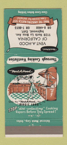 Matchbook Cover - Venta A Hood Kitchens girlie Inglewood CA 30 Strike