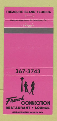 Matchbook Cover French Connection Restaurant girlie Treasure Island FL 30 Strike