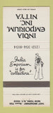 Matchbook Cover - India Emporium Nitya New York City girlie WEAR 30 Strike