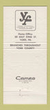 Matchbook Cover - York Federal Savings Loan PA 30 Strike