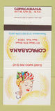 Matchbook Cover - Copacabana New York City girlie 30 Strike