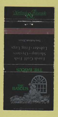 Matchbook Cover - The Bayous San Antonio TX WEAR 30 Strike