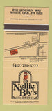 Matchbook Cover - Nellie Bly's Roadhouse White Oak PA 30 Strike