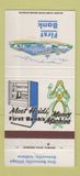 Matchbook Cover - First Bank Batesville IN girlie 30 Strike