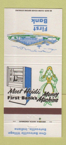 Matchbook Cover - First Bank Batesville IN girlie 30 Strike