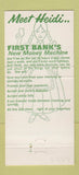 Matchbook Cover - First Bank Batesville IN girlie 30 Strike