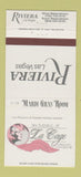 Matchbook Cover - Riviera Hotel Casino Las Vegas NV girlie 30 Strike